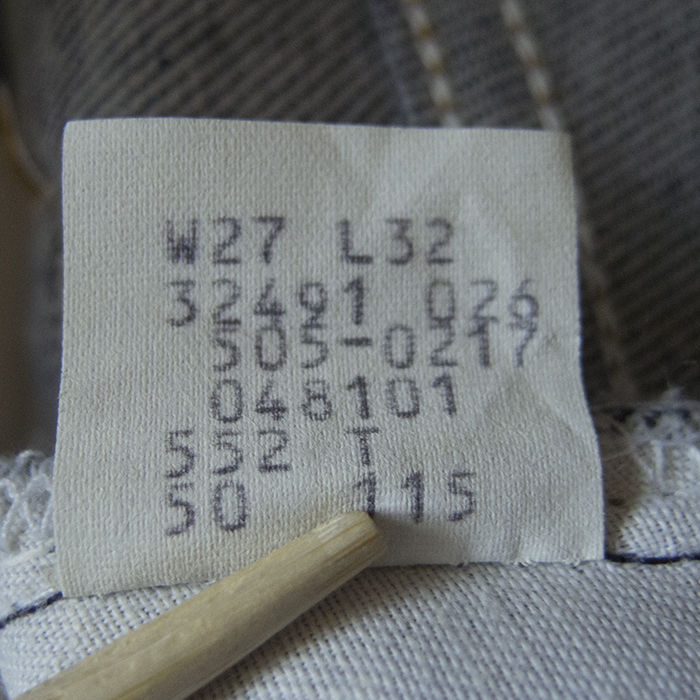 Levi's505(1985.11)_inner tag
